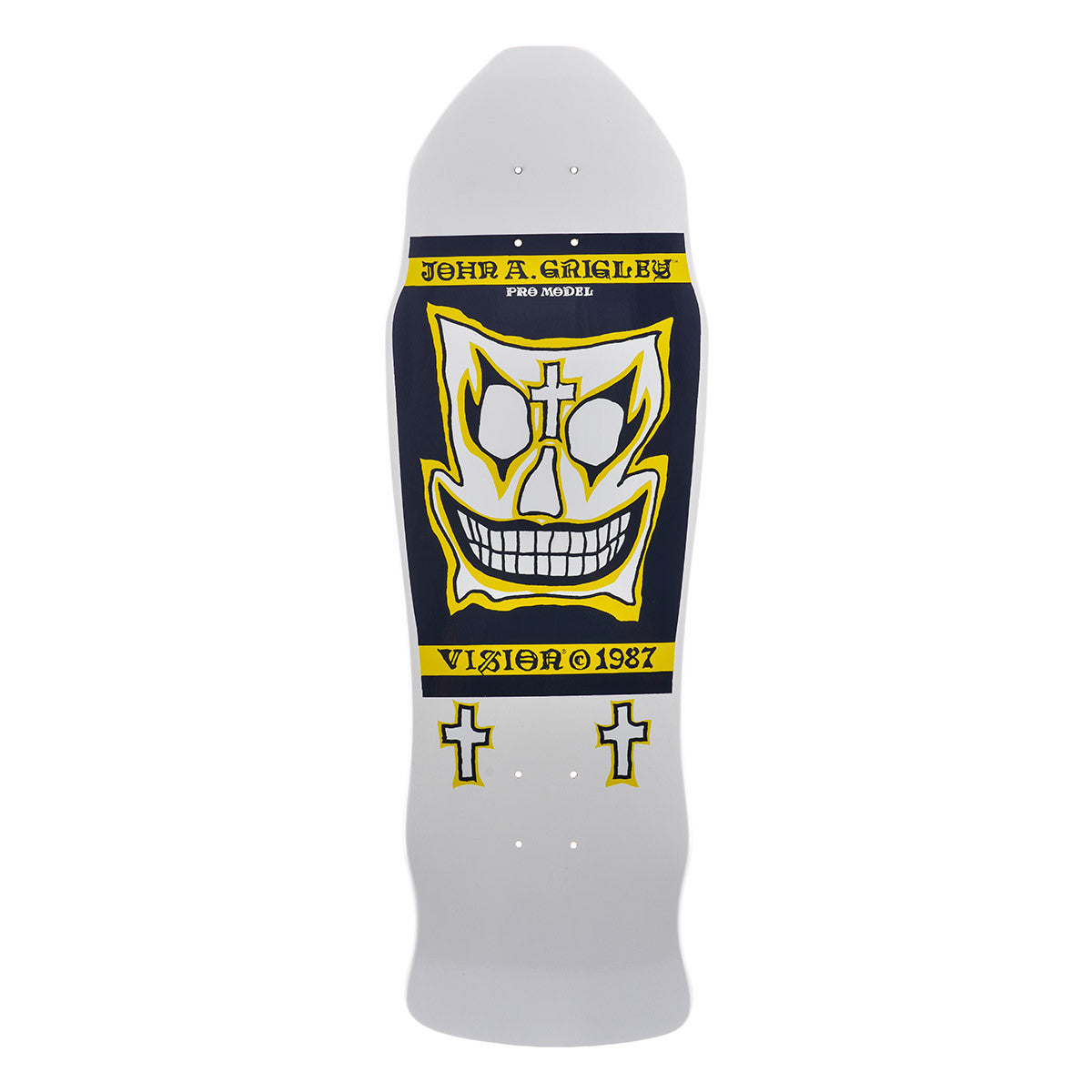 Vision Grigley I Deck - 9.5"x30" White/Yellow