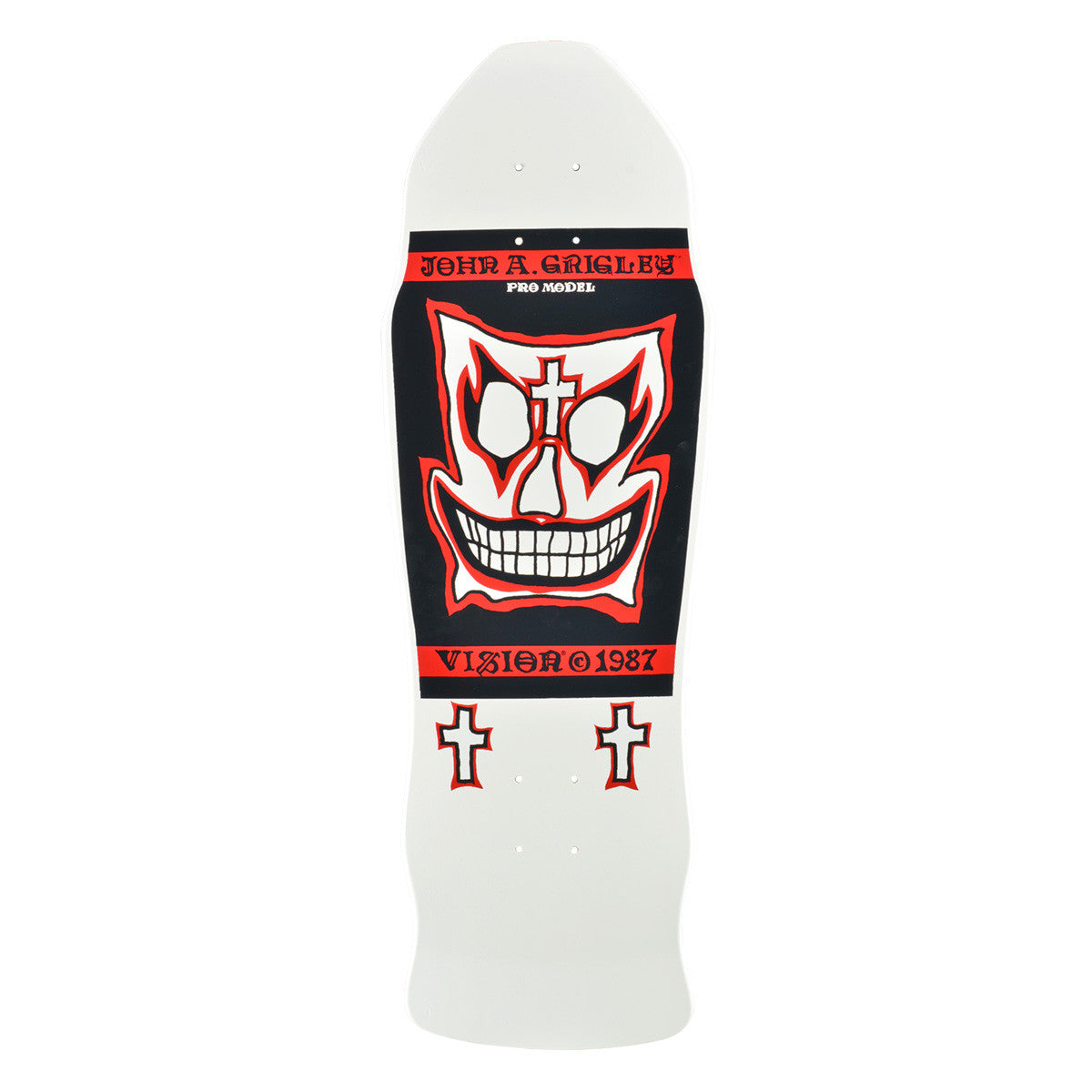 Vision Grigley I Deck - 9.5"x30" White/Red
