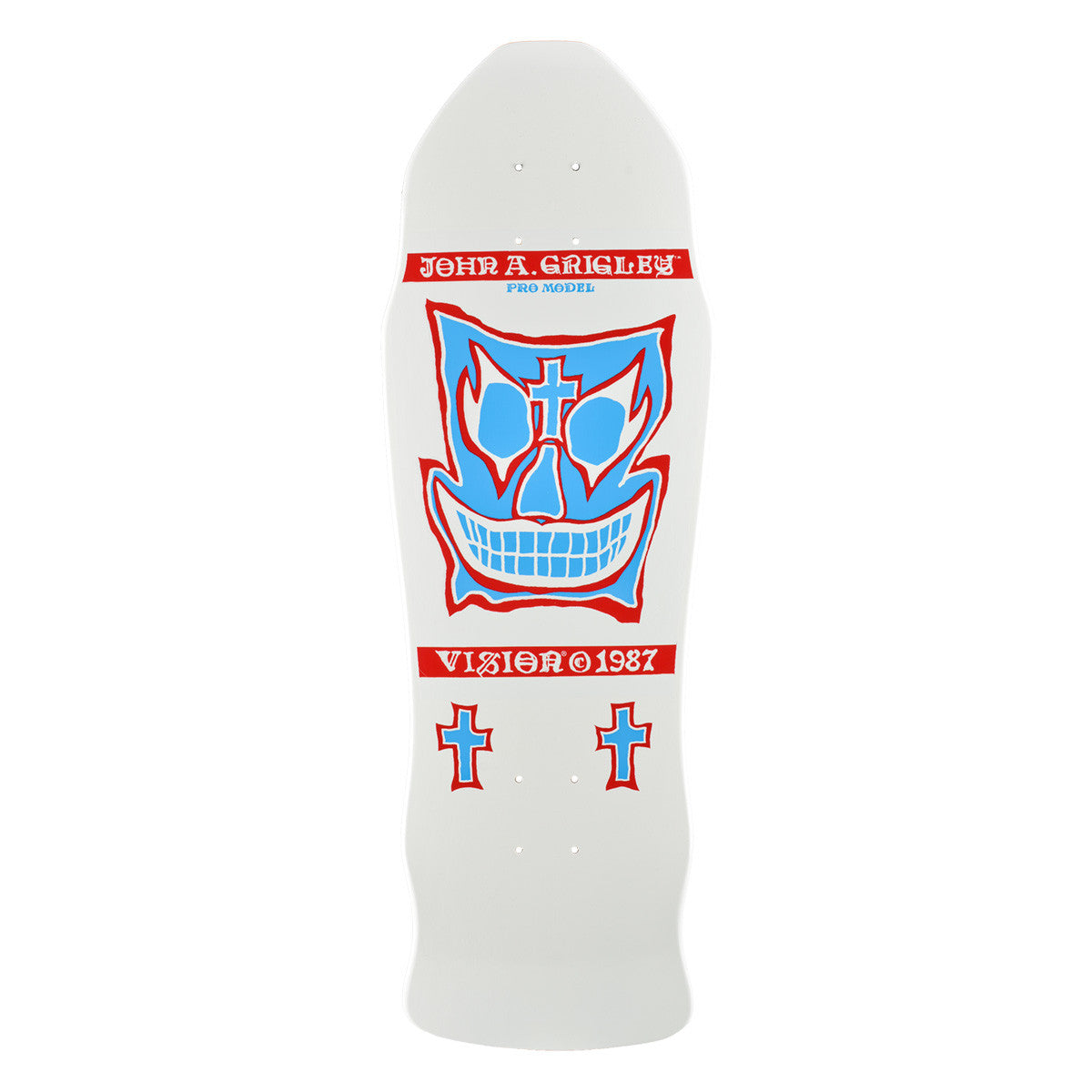 Vision Grigley I Deck - 9.5"x30" White/Blue/Red