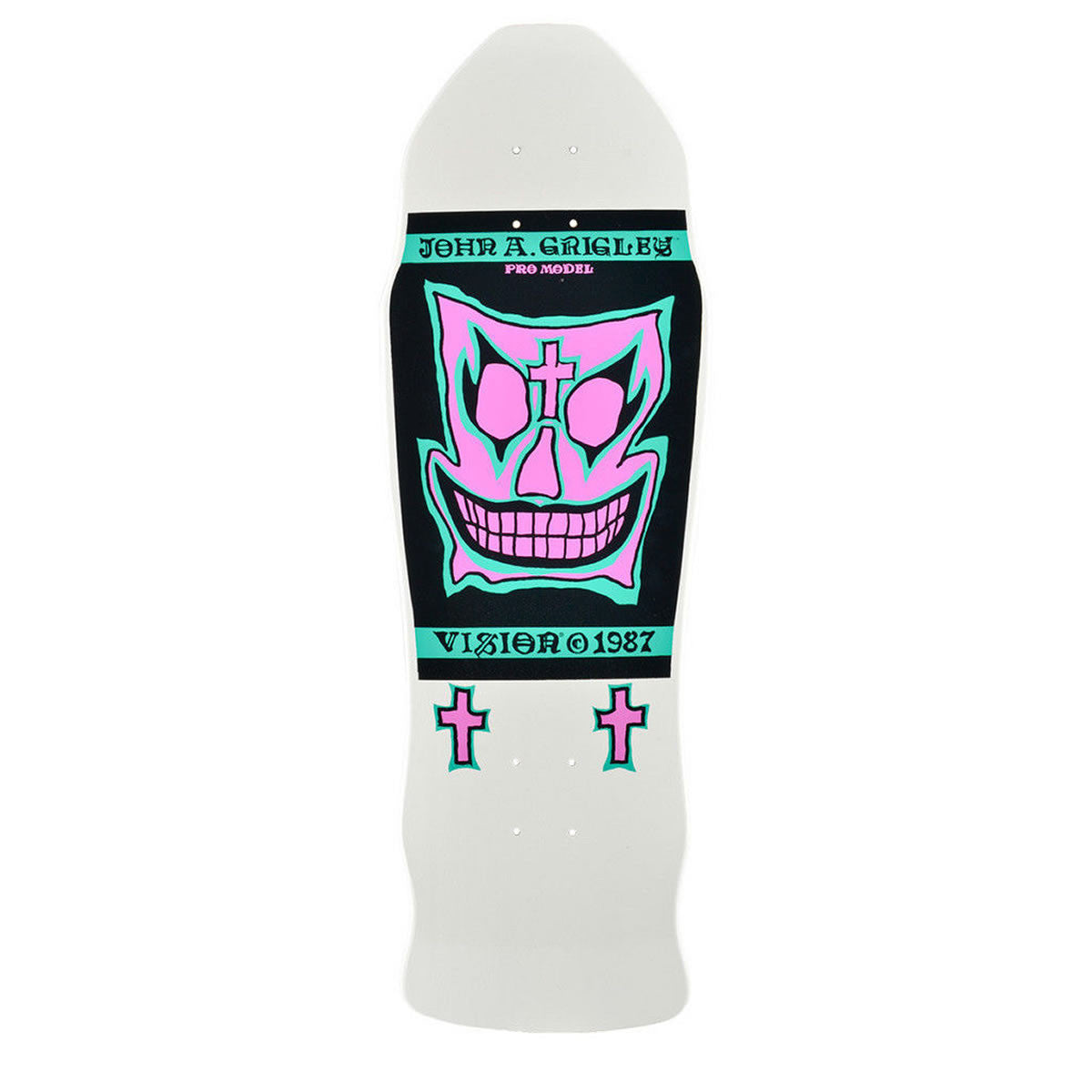 Vision Grigley I Deck - 9.5"x30" White/Teal