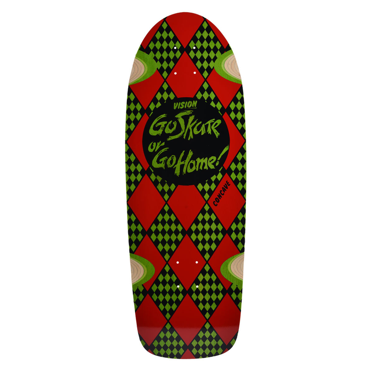 Vision Go Skate or Go Home Deck - 10.25"x30" Lime Stain