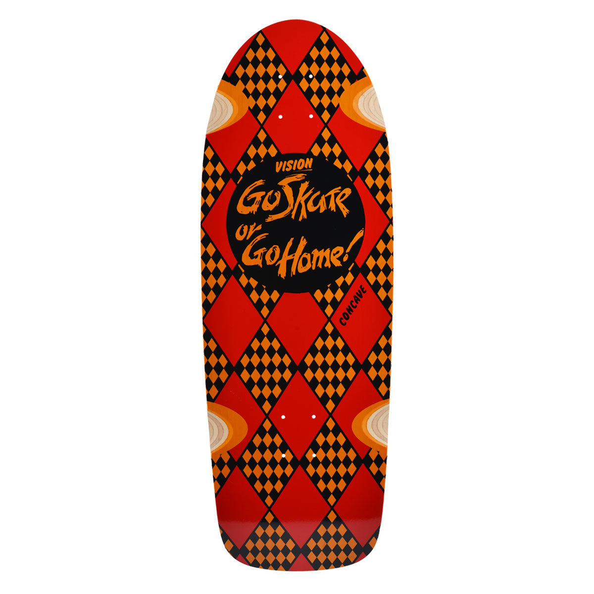 Vision Go Skate or Go Home Deck - 10.25"x30" Orange Stain