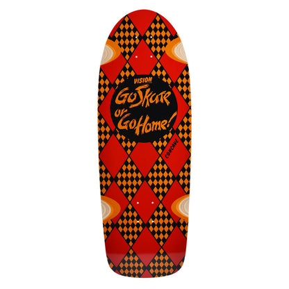 Vision Go Skate or Go Home Deck - 10.25"x30" Orange Stain