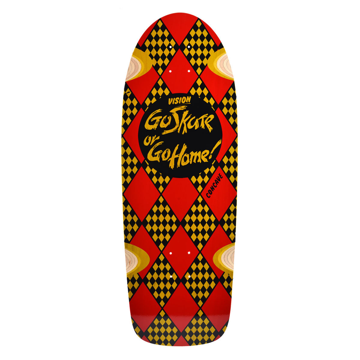 Vision Go Skate or Go Home Deck - 10.25"x30" Yellow Stain