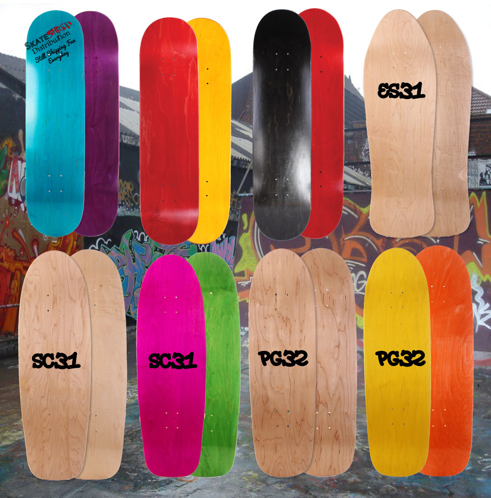 Skateboarding and longboard a variety of shapes and styles Blank Longboard Decks and Skateboard Supply
